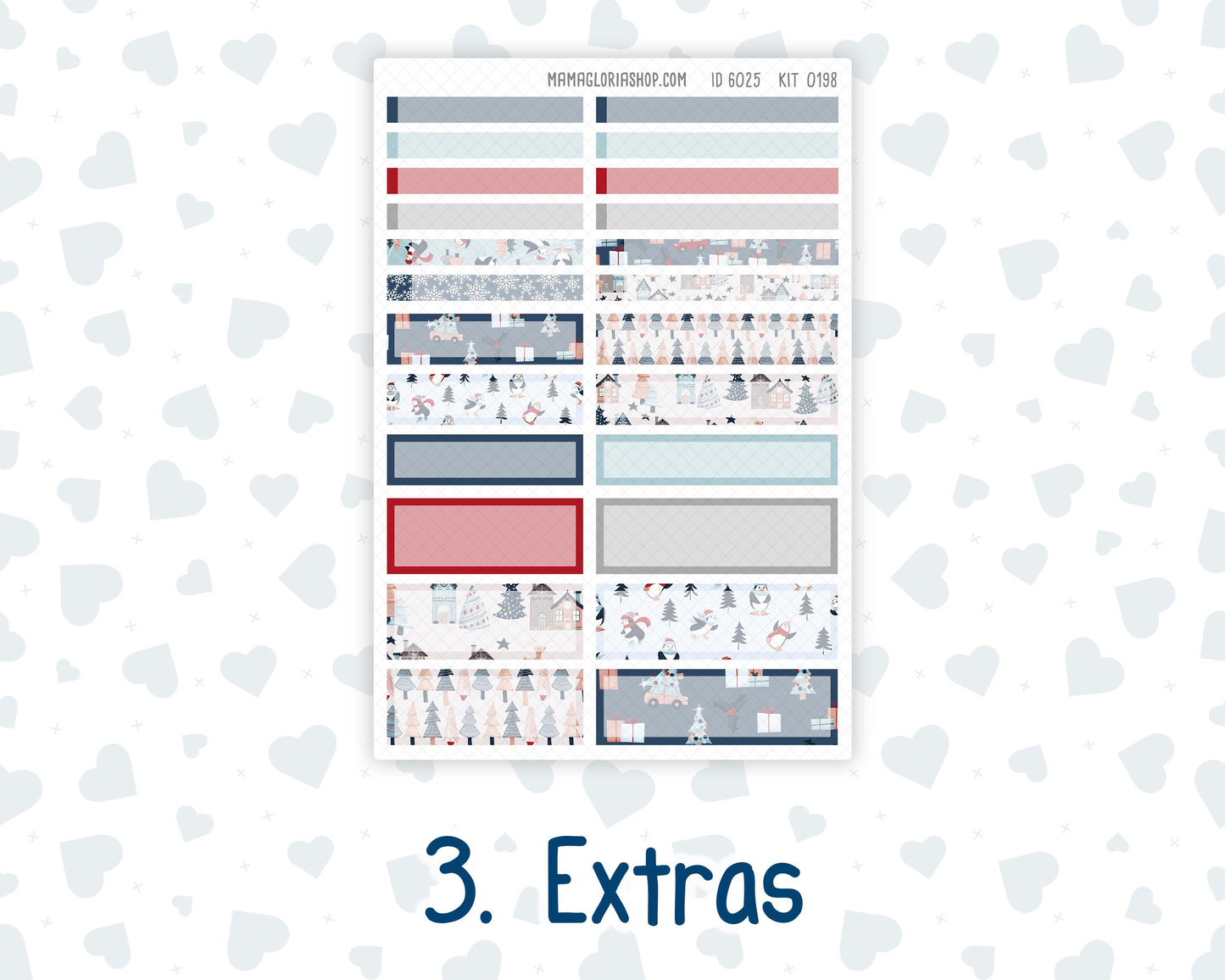 Kit 0198 A5 Plum Paper Daily - Holiday Village - Planner -December - Christmas