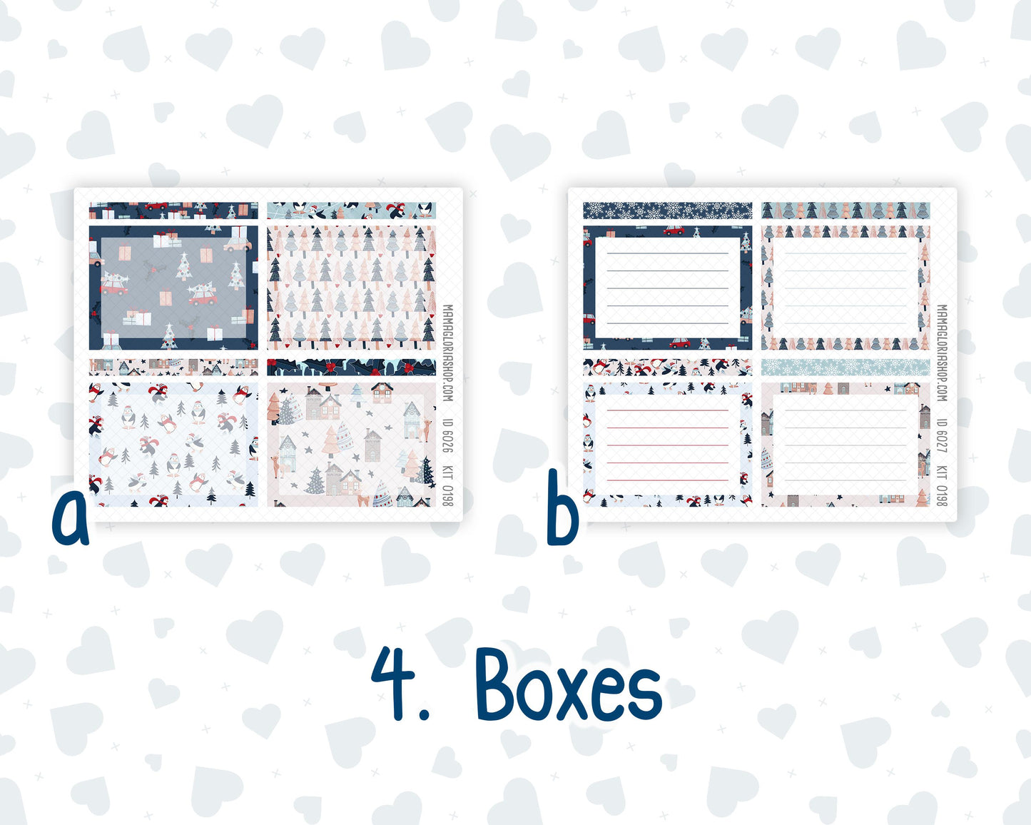 Kit 0198 A5 Plum Paper Daily - Holiday Village - Planner -December - Christmas