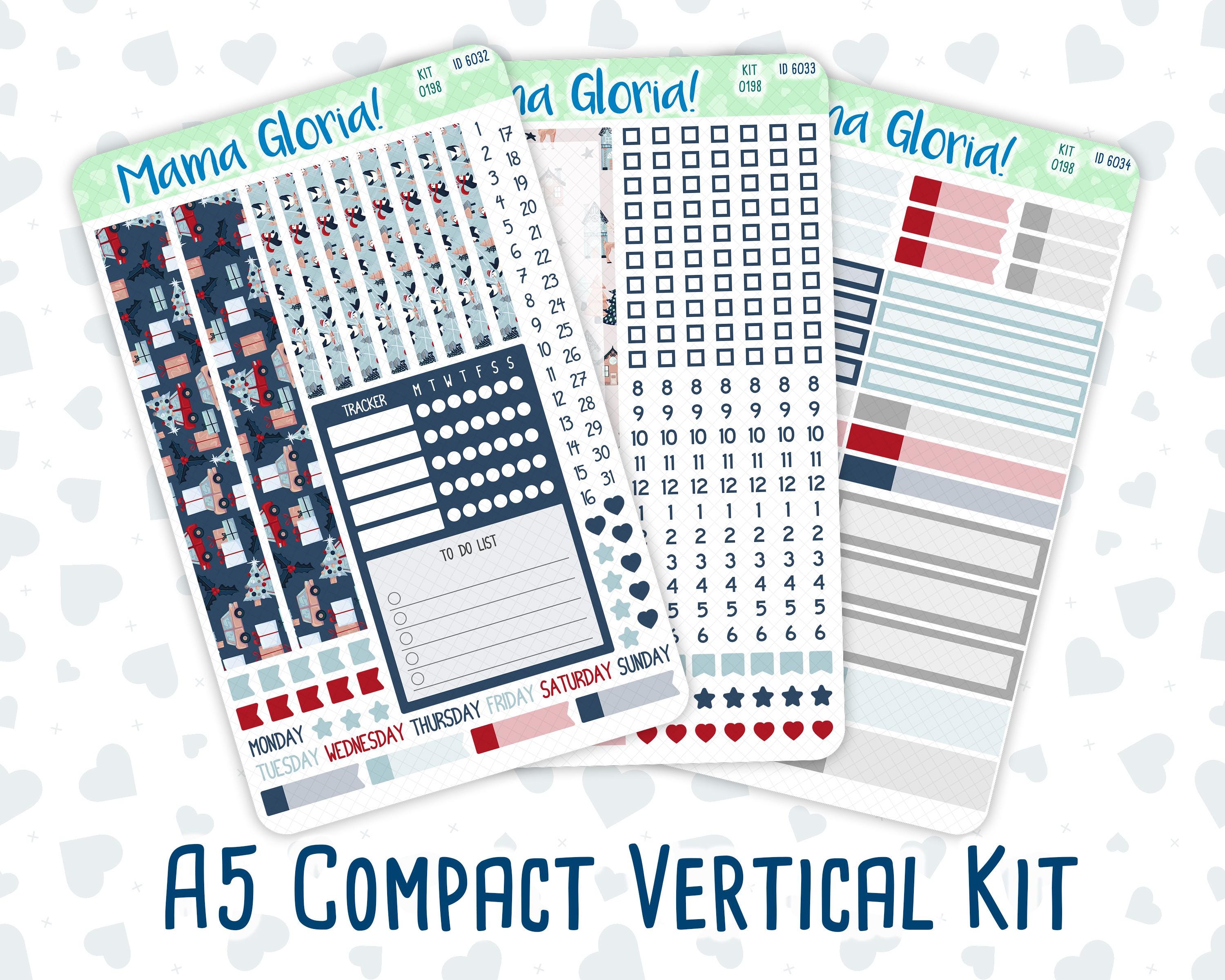 Kit 0198- A5 Compact Vertical - Holiday Village - Weekly - December ...
