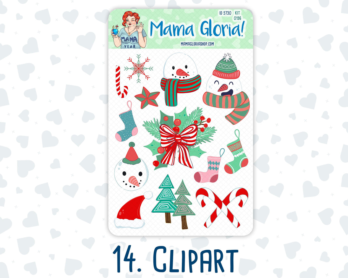 Kit 0196 Add Ons - Winter Warmth - December - Christmas - Planner Stickers - Kit 2024