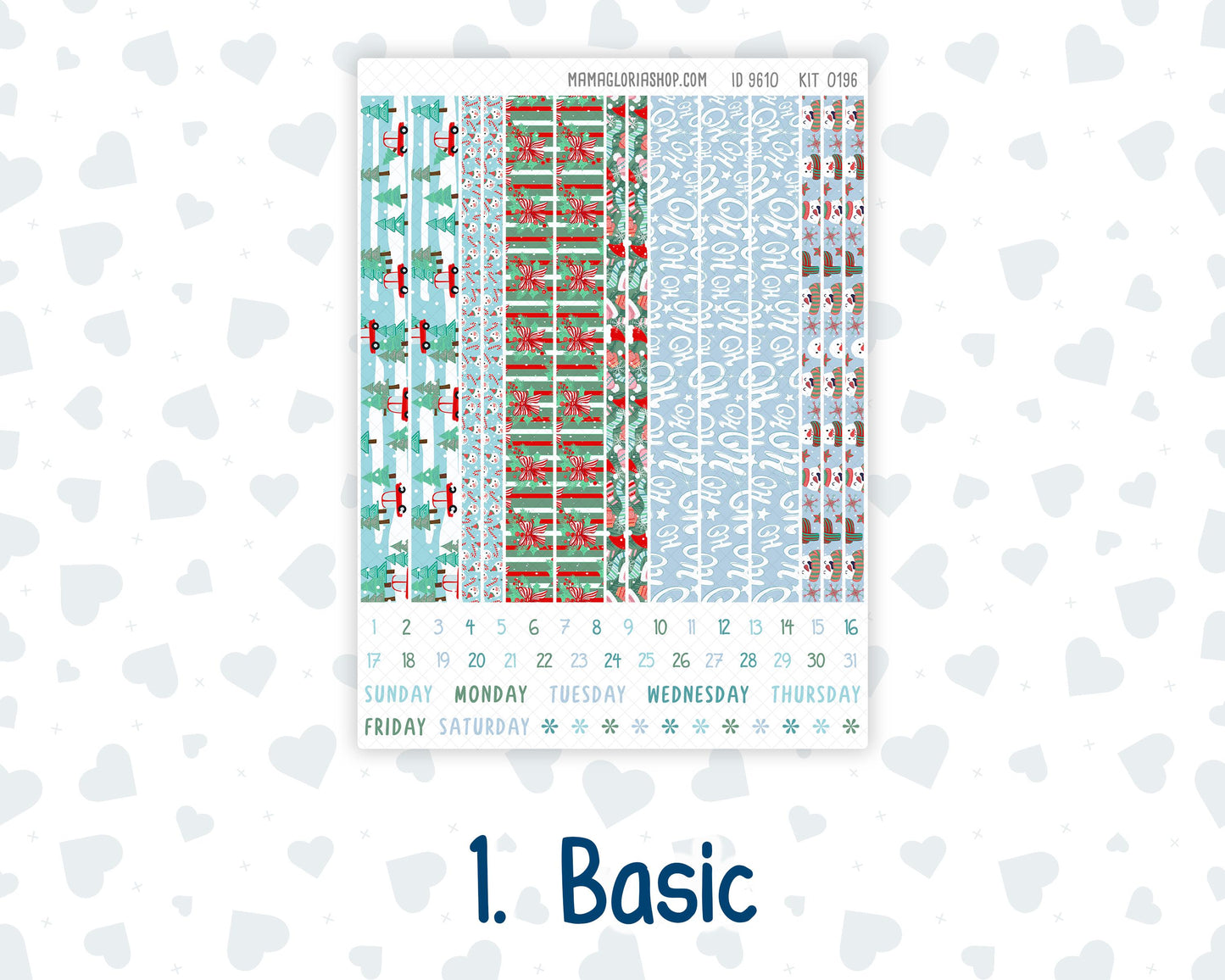 Kit 0196 A5 Plum Paper Daily - Winter Warmth - Planner -December - Christmas