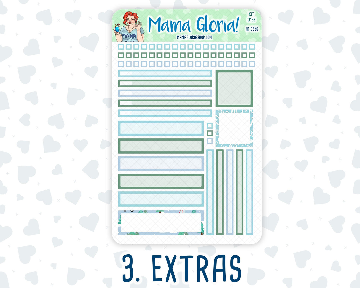 Kit 0196- 7x9 Daily Duo - Winter Warmth -December - Christmas - Planner