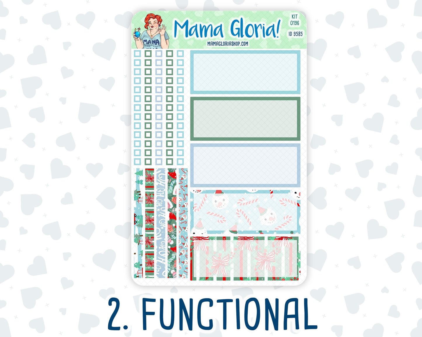 Kit 0196- 7x9 Daily Duo - Winter Warmth -December - Christmas - Planner