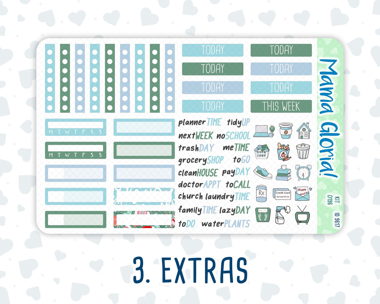 Kit 0196- 7x9 - Winter Warmth - Weekly Kit For EC Horizontal Planners - December- Christmas
