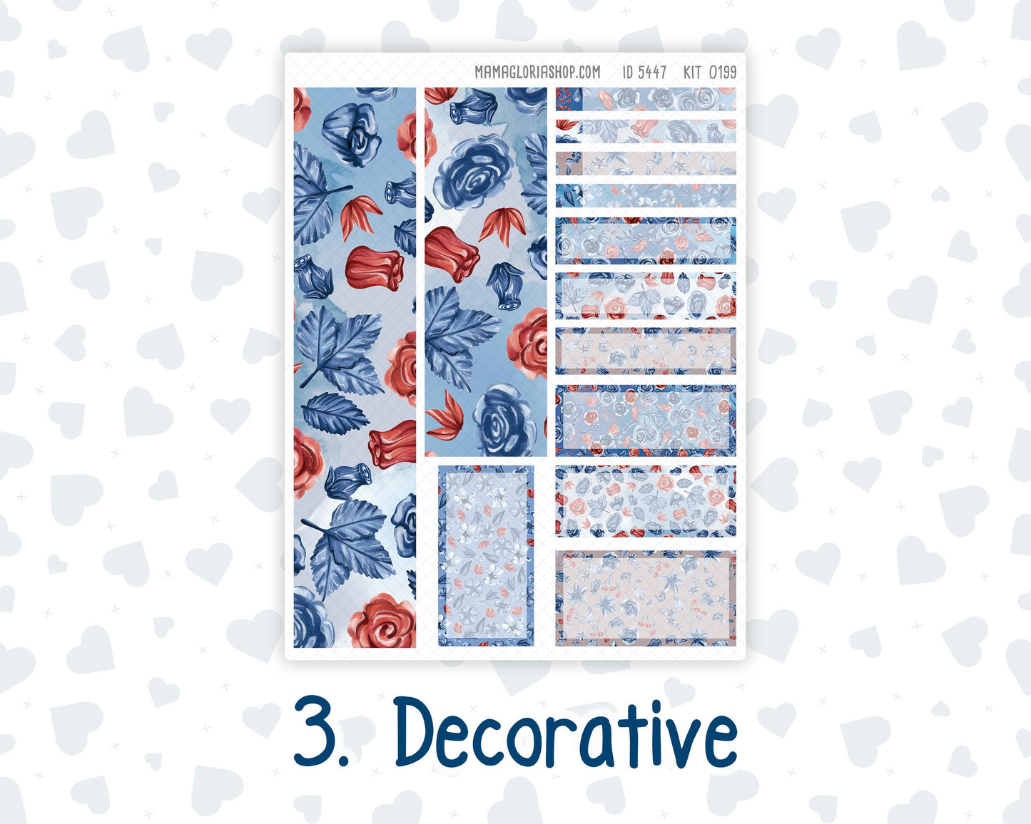 Kit 0199 - 7x9 Plum Paper Vertical Priorities -Icy Blossoms - December - Christmas