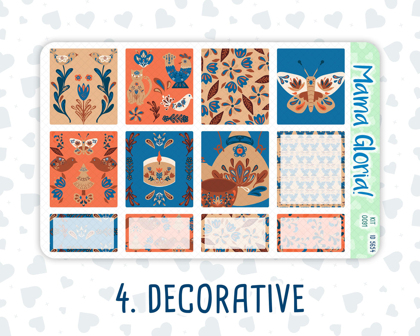 Kit 0091- 7x9 - Nordic Autumn - Weekly Kit For EC Horizontal Planners - Fall