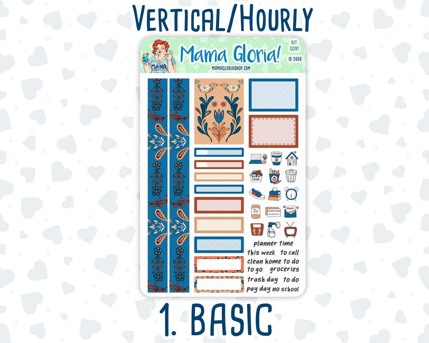 Kit 0091- 7x9 - Nordic Autumn - Fall - Weekly Kit For Planners