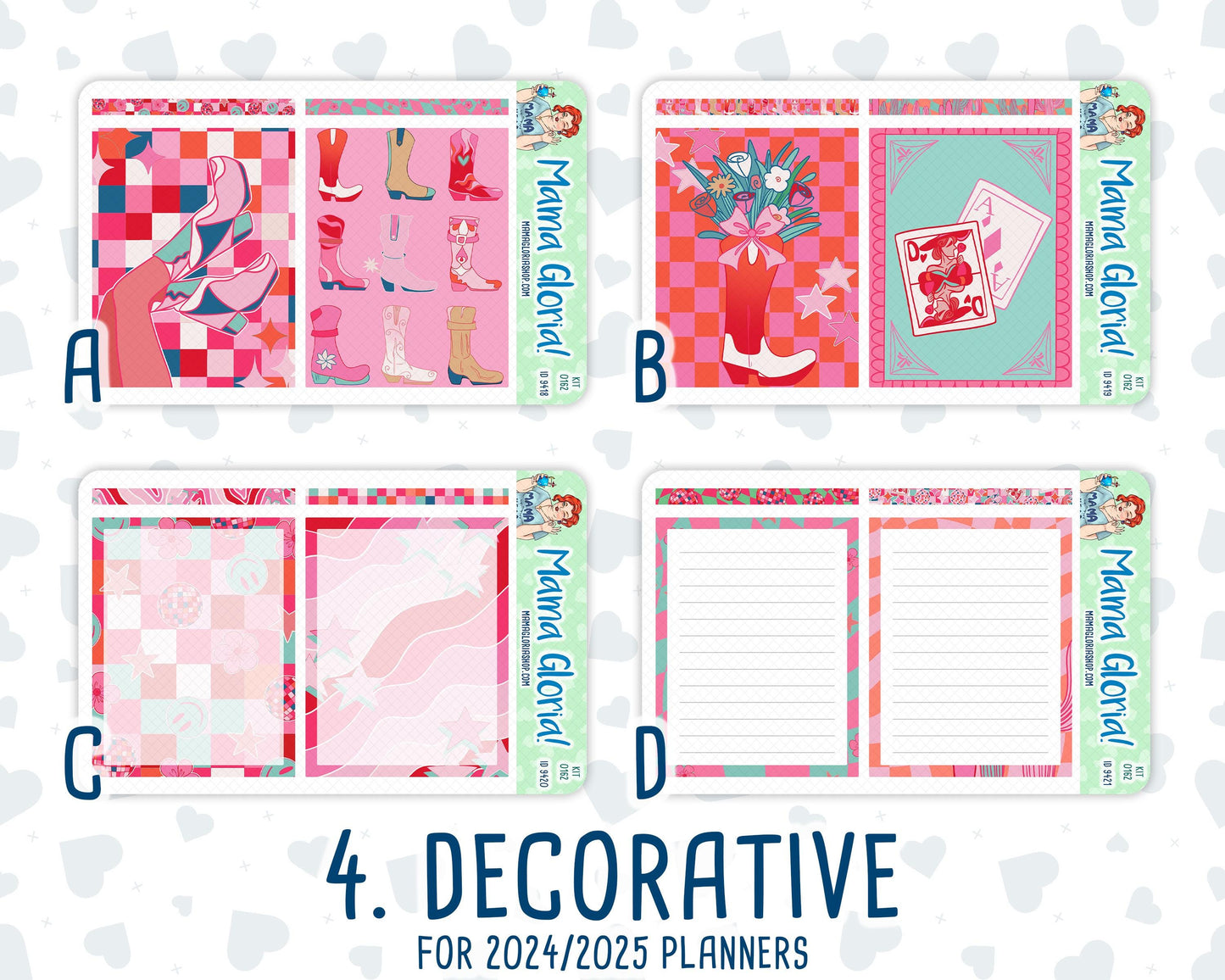 Kit 0162 - 7x9 Daily Duo - Disco Cowgirl - Planner
