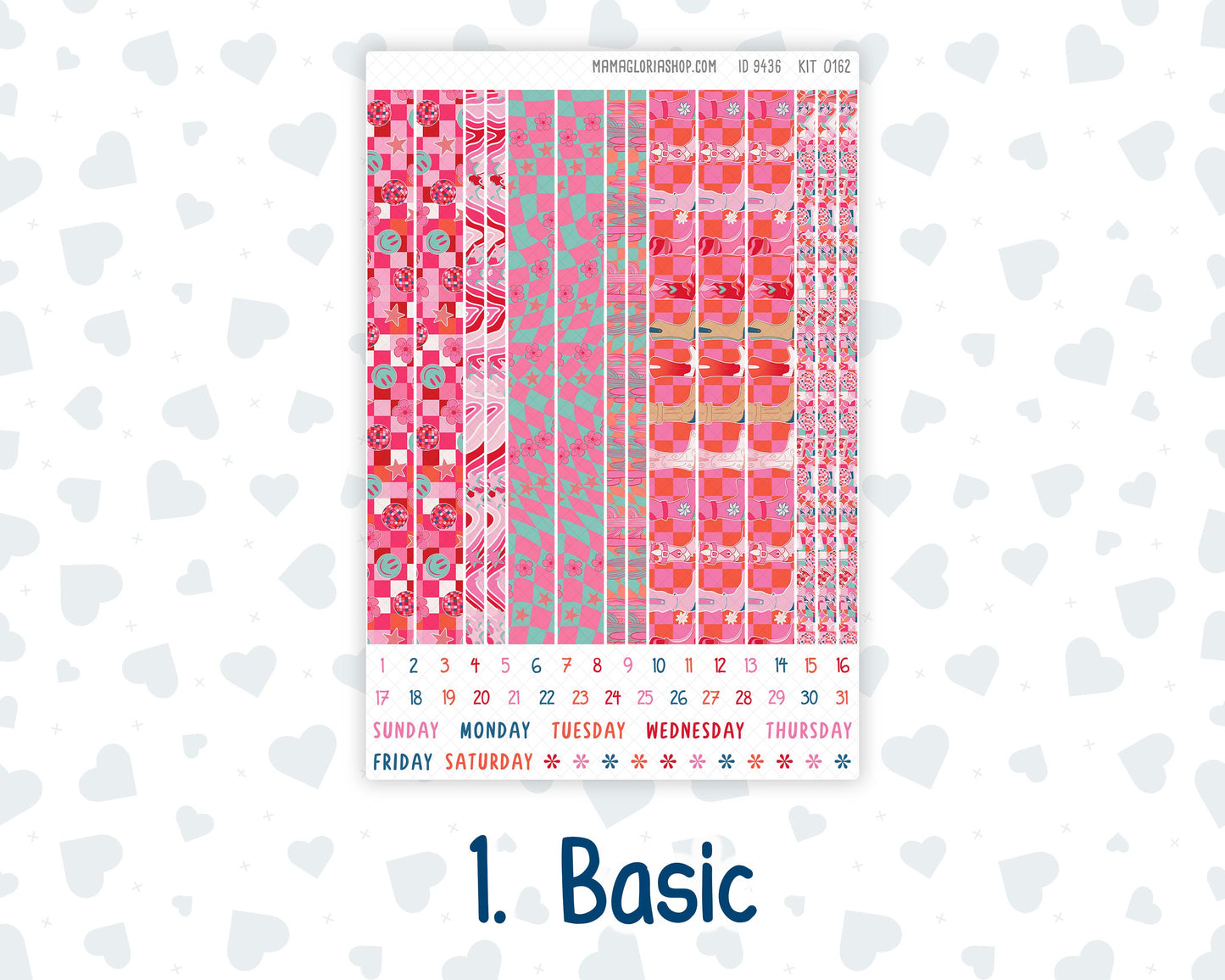 Kit 0162 - 7x9 Plum Paper Daily - Disco Cowgirl - Planner