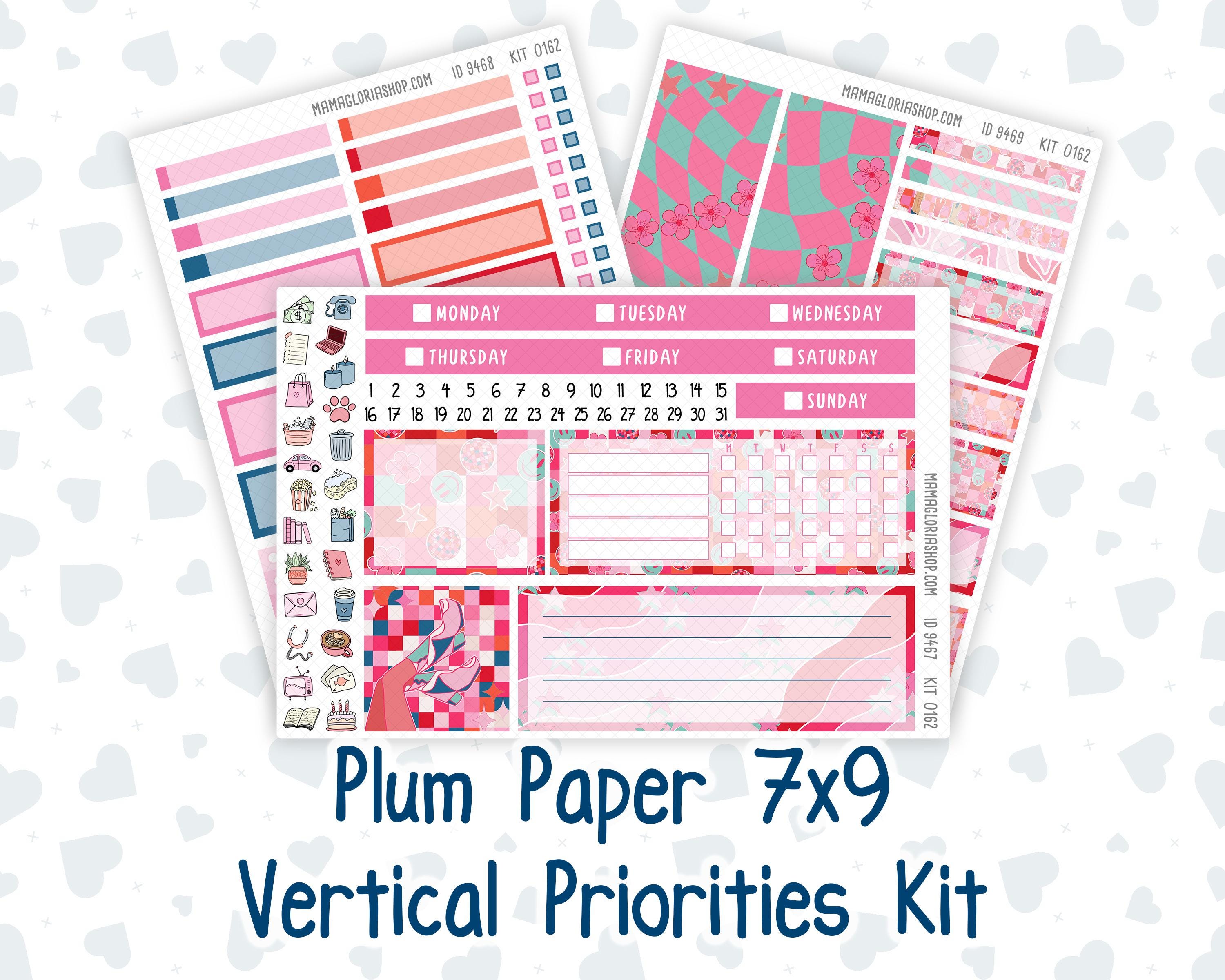 Kit 0162 7x9 Plum Paper Vertical Priorities - Disco Cowgirl - Planner ...