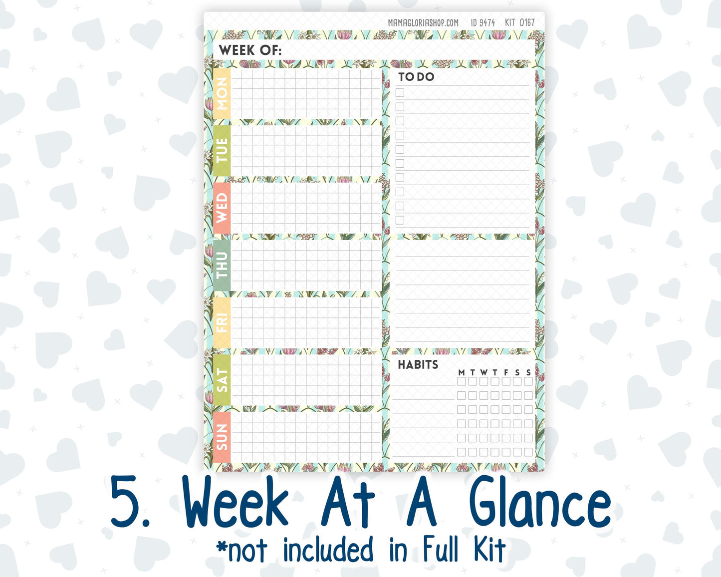 Kit 0167 - 7x9 Plum Paper Daily - Picnic - Planner