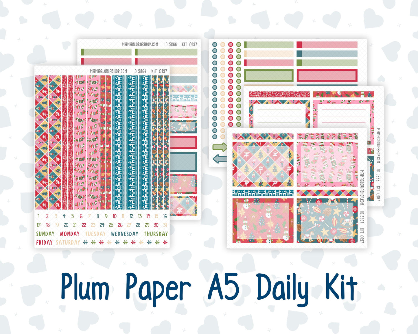Kit 0197 A5 Plum Paper Daily - Nutcracker Magic - Planner -December - Christmas