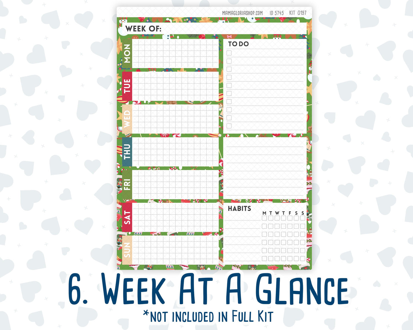 Kit 0197- 7x9 Daily Duo - Nutcracker Magic -December - Christmas - Planner