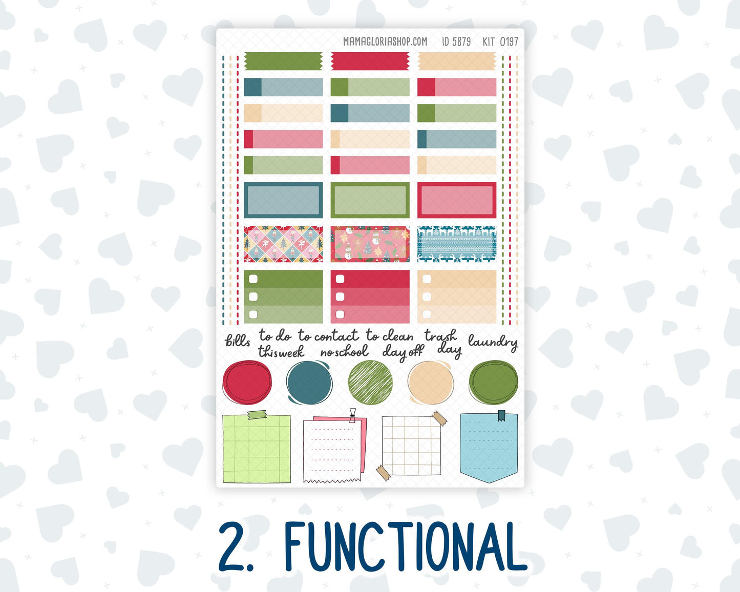 Kit 0197 Hobonichi Cousin – Weekly Kit – 1.3” Wide Columns - Nutcracker Magic - December- Christmas