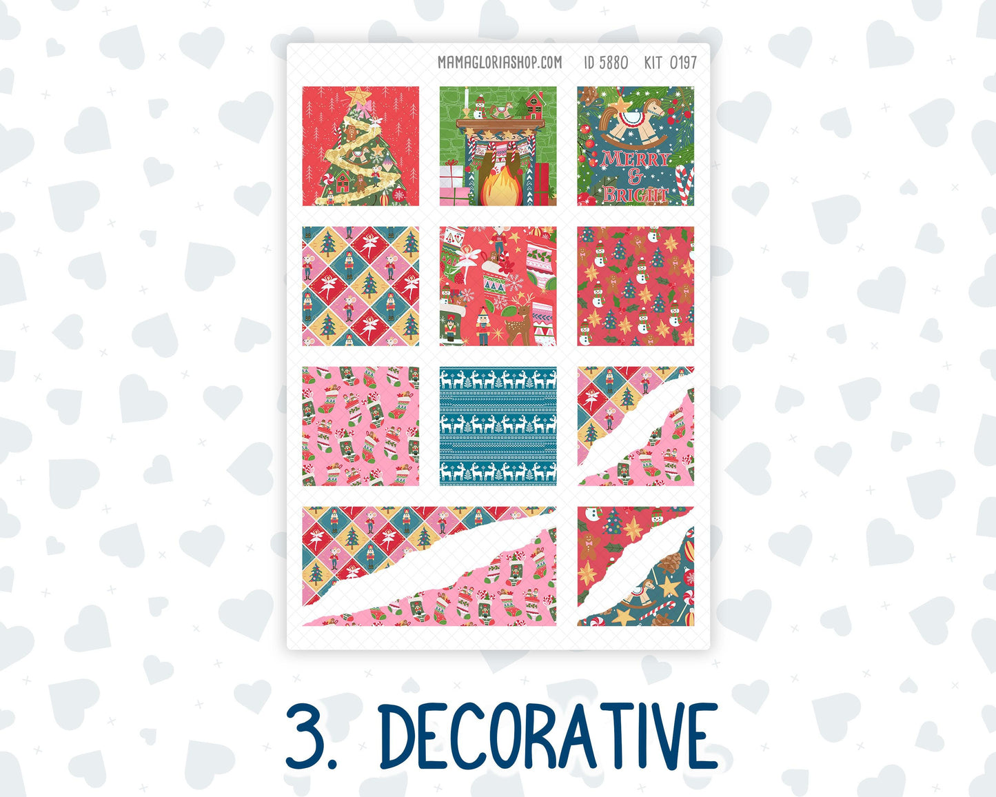 Kit 0197 Hobonichi Cousin – Weekly Kit – 1.3” Wide Columns - Nutcracker Magic - December- Christmas