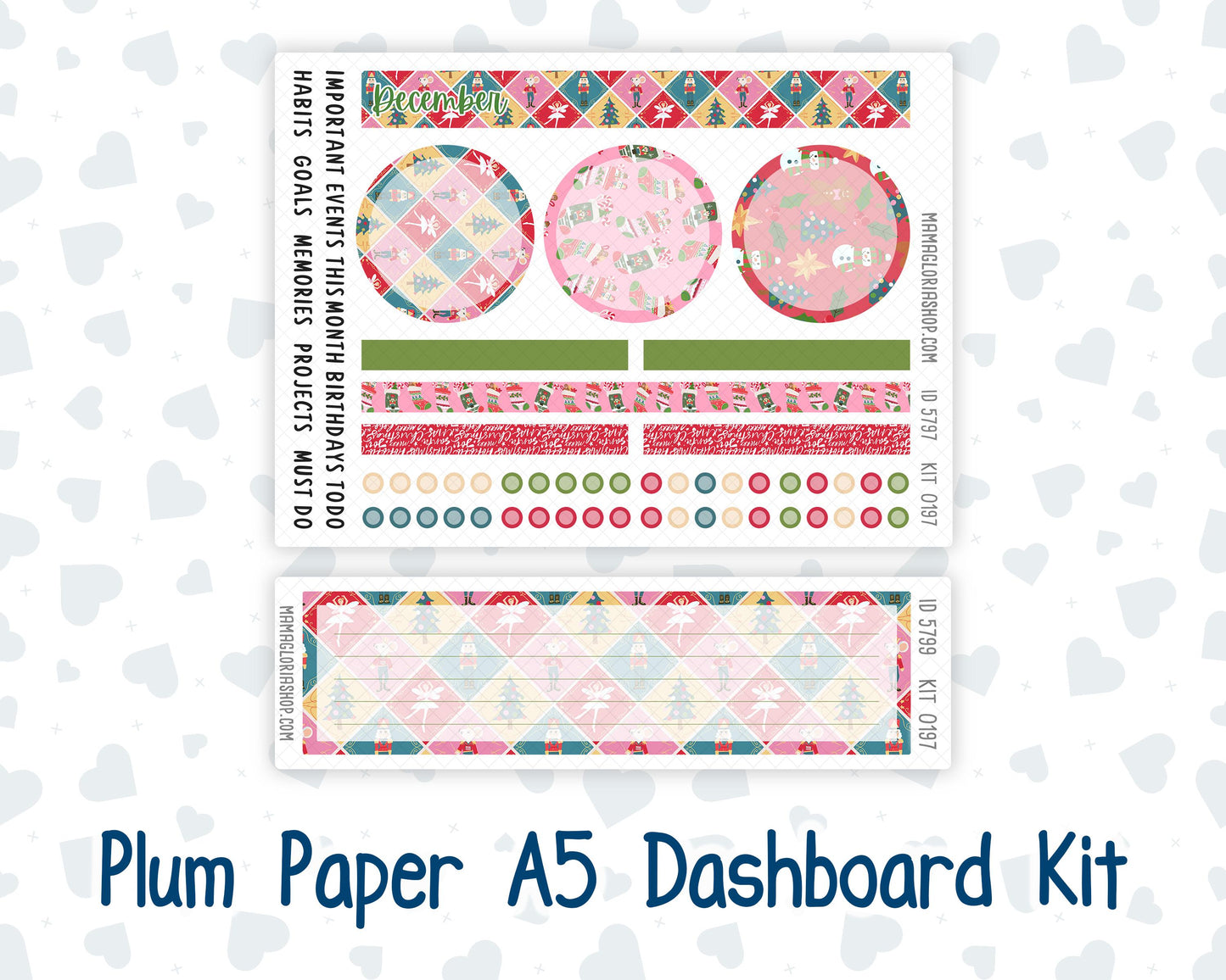 Kit 0197 Plum Paper A5– Dashboard - Nutcracker Magic - December - Christmas