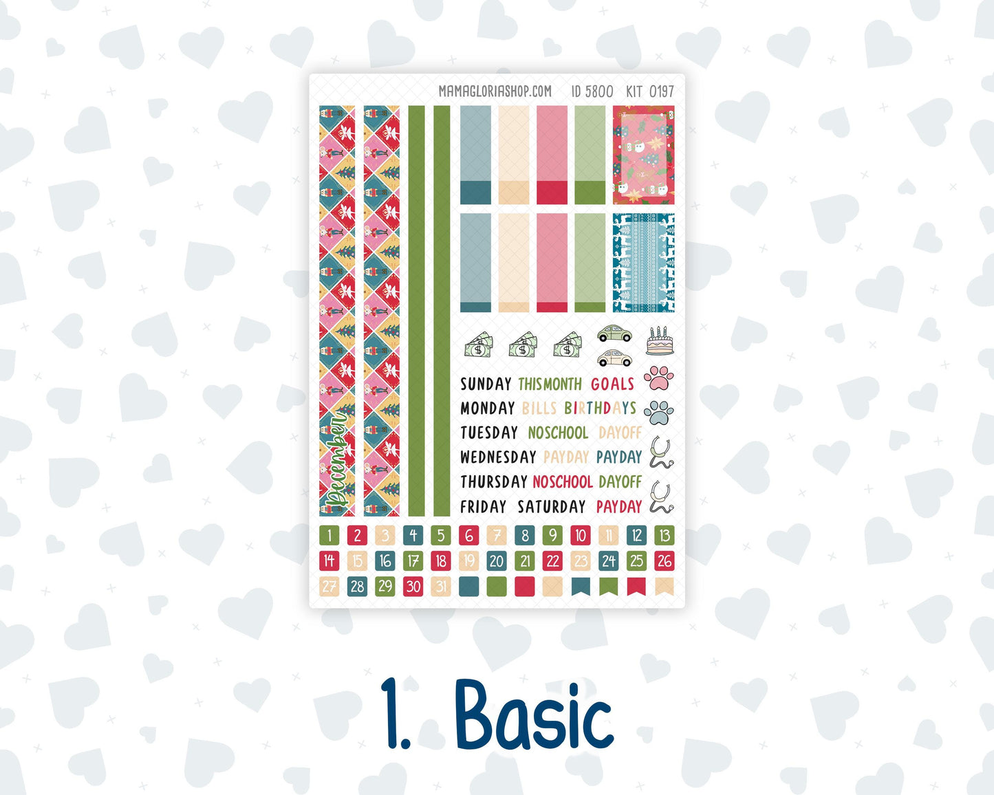 Kit 0197 Plum Paper A5– Monthly - Nutcracker Magic - Christmas - December