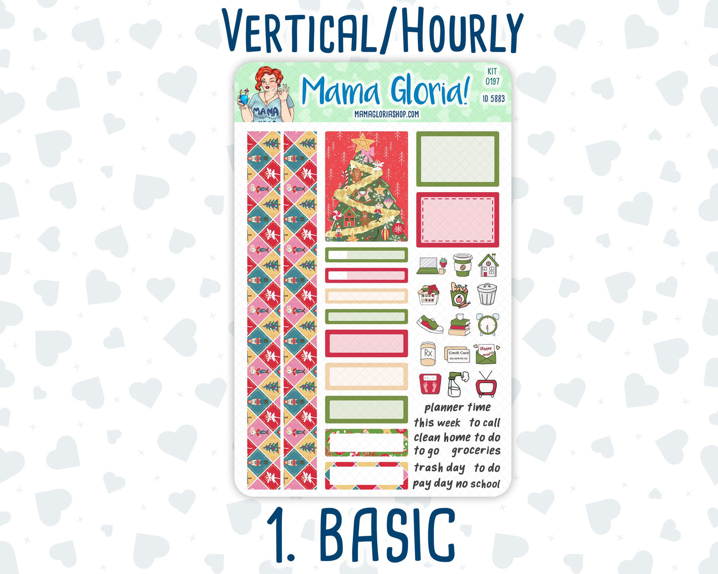 Kit 0197- 7x9 - Nutcracker Magic - December - Christmas - Weekly Kit For Planners