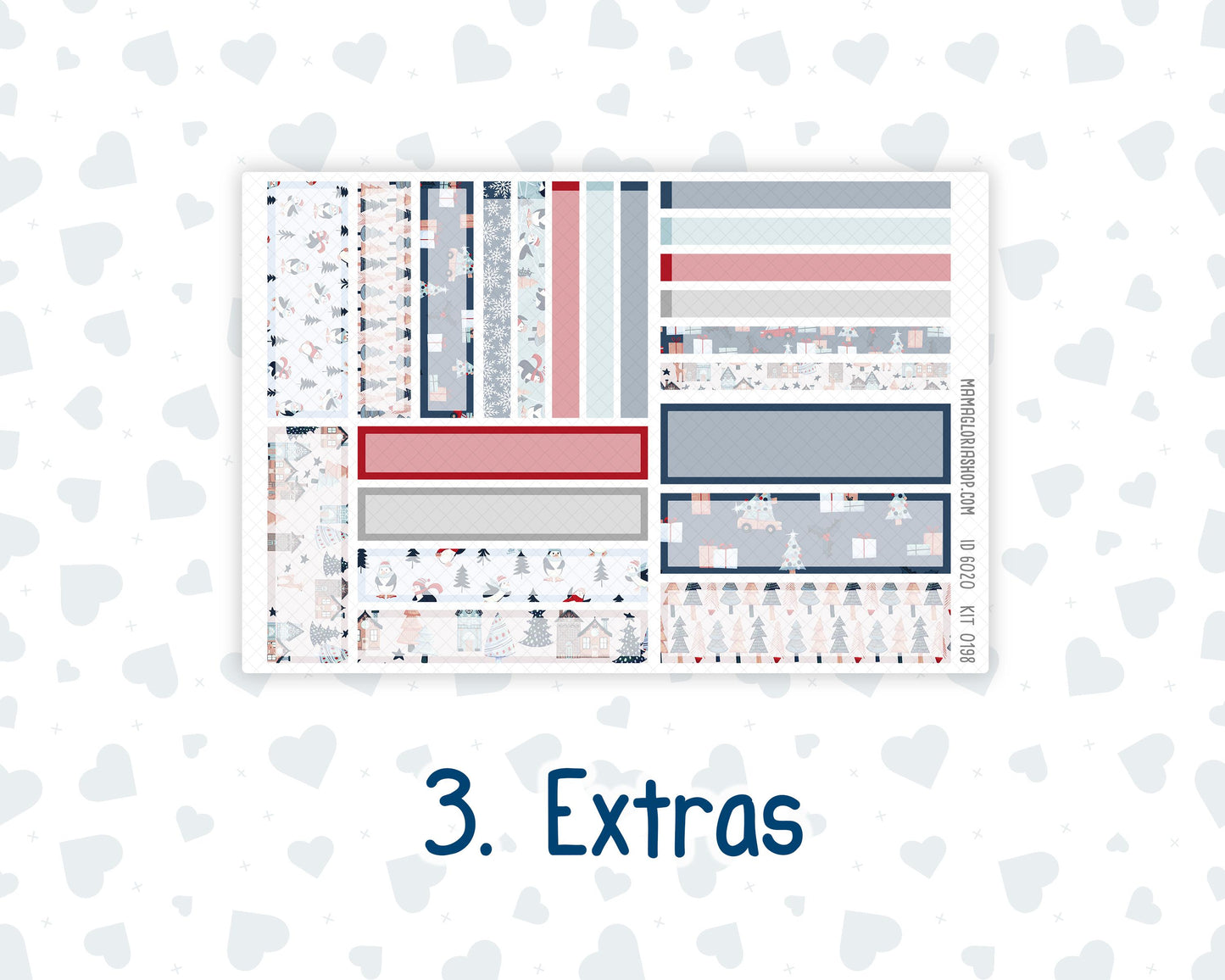 Kit 0198 - 7x9 Plum Paper Daily - Holiday Village - Planner - December - Christmas