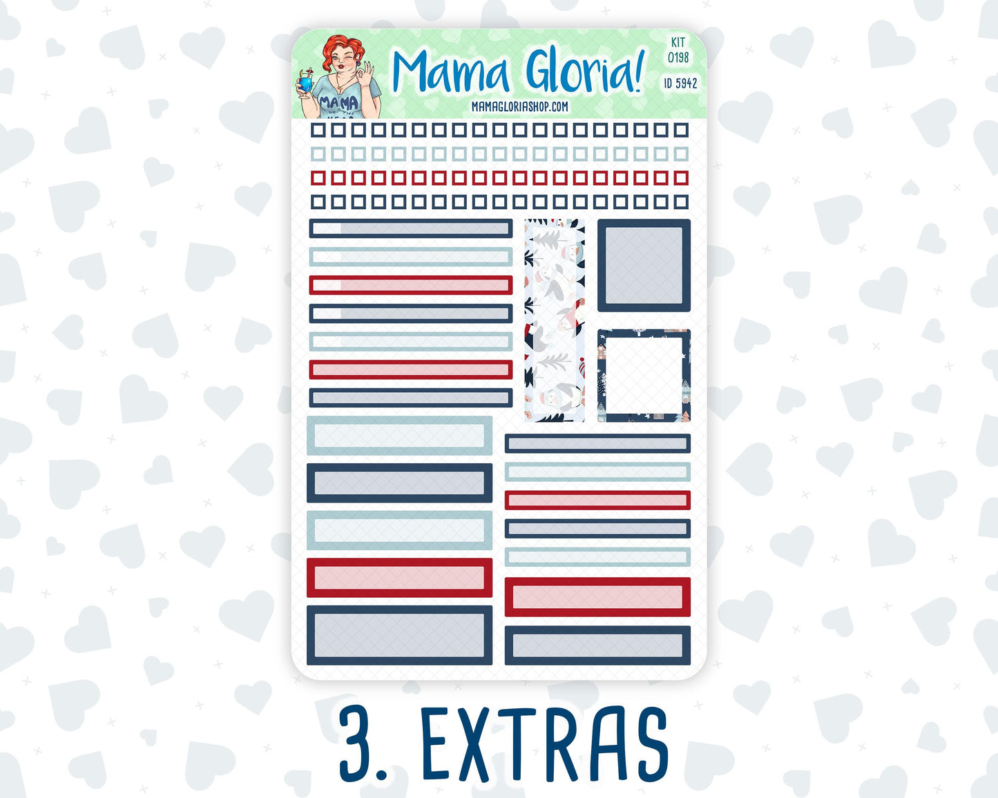 Kit 0198 - A5 Daily Duo - Holiday Village - December - Christmas -Planner