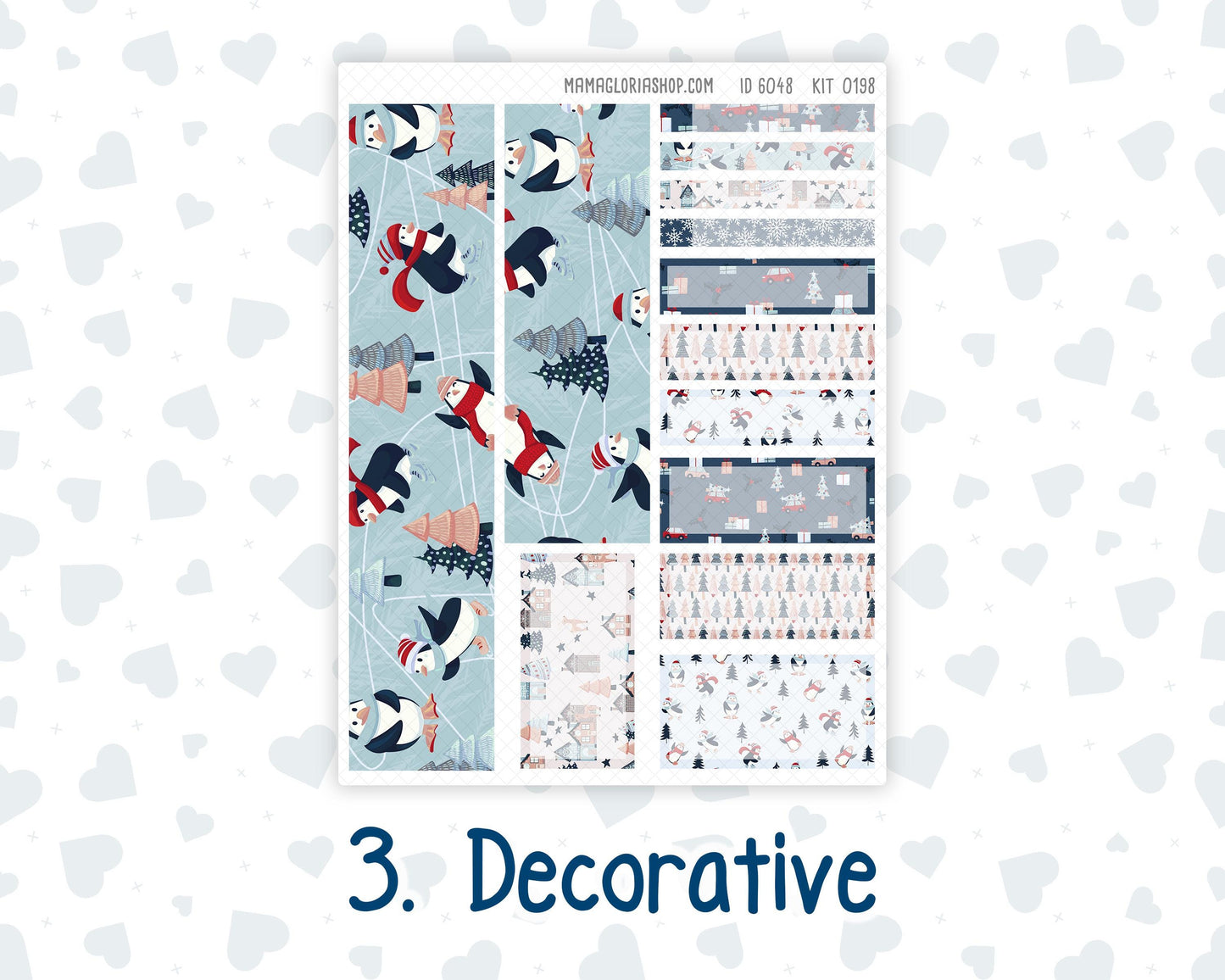 Kit 0198 - 7x9 Plum Paper Vertical Priorities - Holiday Village - December - Christmas