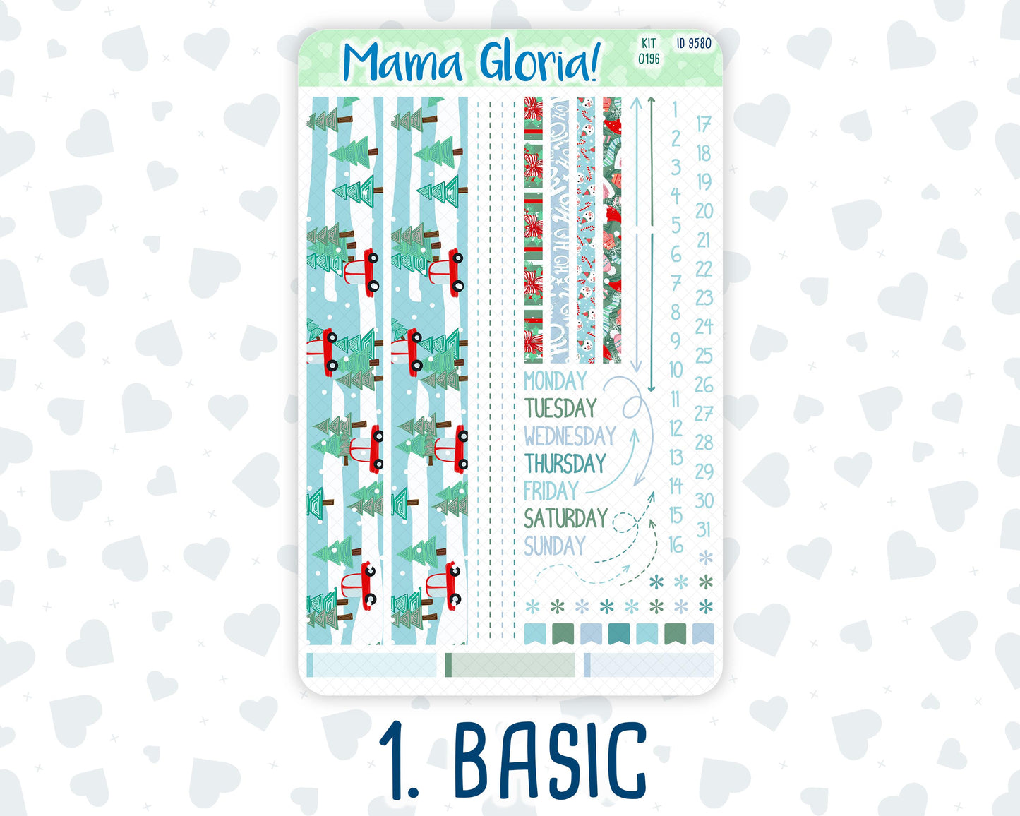 Kit 0196 - 7x9 Compact Vertical - Winter Warmth - Weekly - December - Christmas