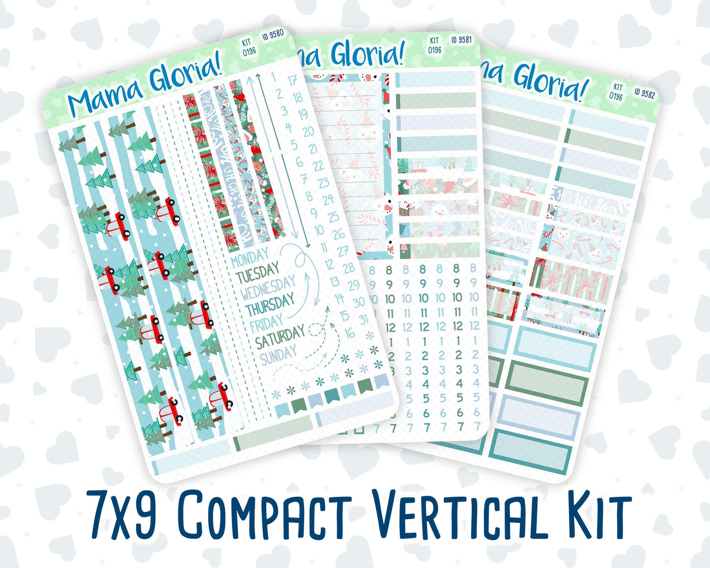 Kit 0196 - 7x9 Compact Vertical - Winter Warmth - Weekly - December - Christmas