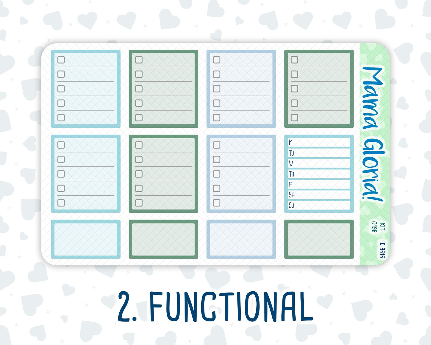 Kit 0196- 7x9 - Winter Warmth - Weekly Kit For EC Horizontal Planners - December- Christmas