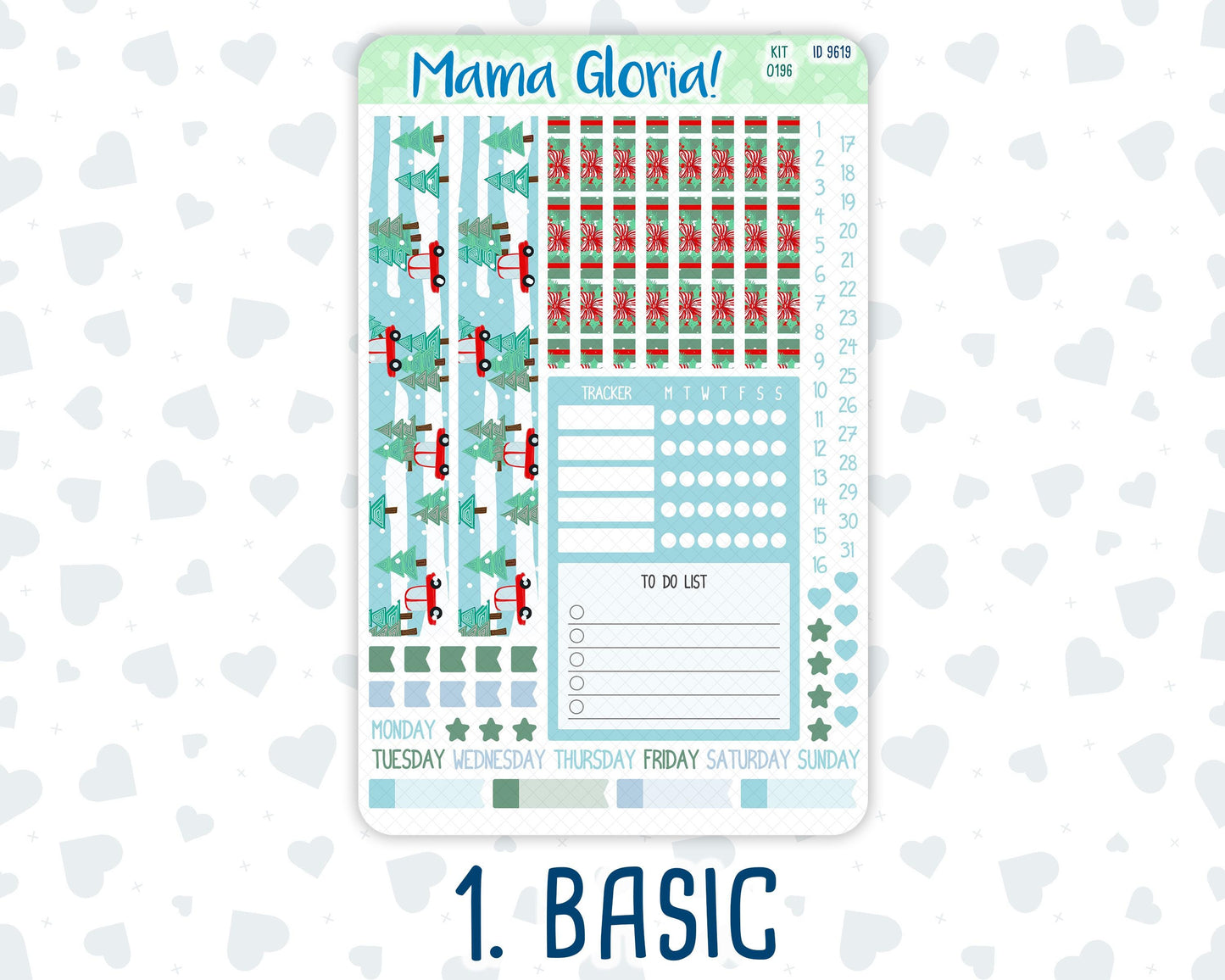 Kit 0196- A5 Compact Vertical - Winter Warmth - Weekly - December-Christmas