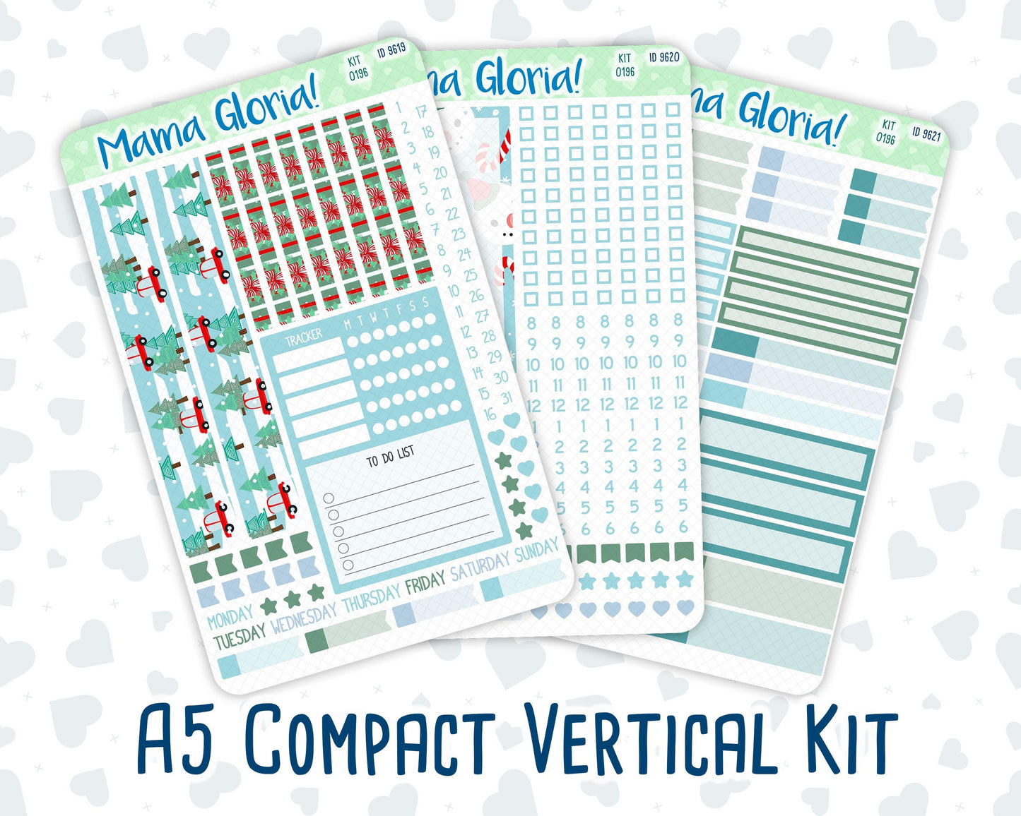 Kit 0196- A5 Compact Vertical - Winter Warmth - Weekly - December-Christmas