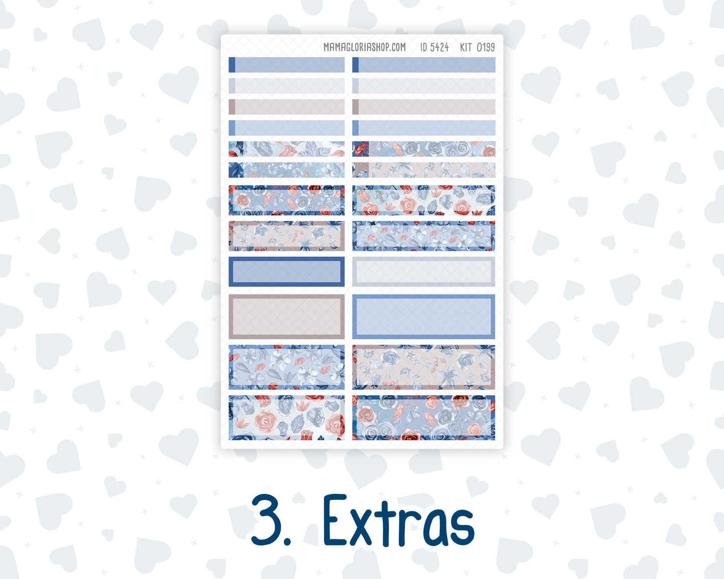 Kit 0199 A5 Plum Paper Daily - Icy Blossoms - Planner -December - Christmas