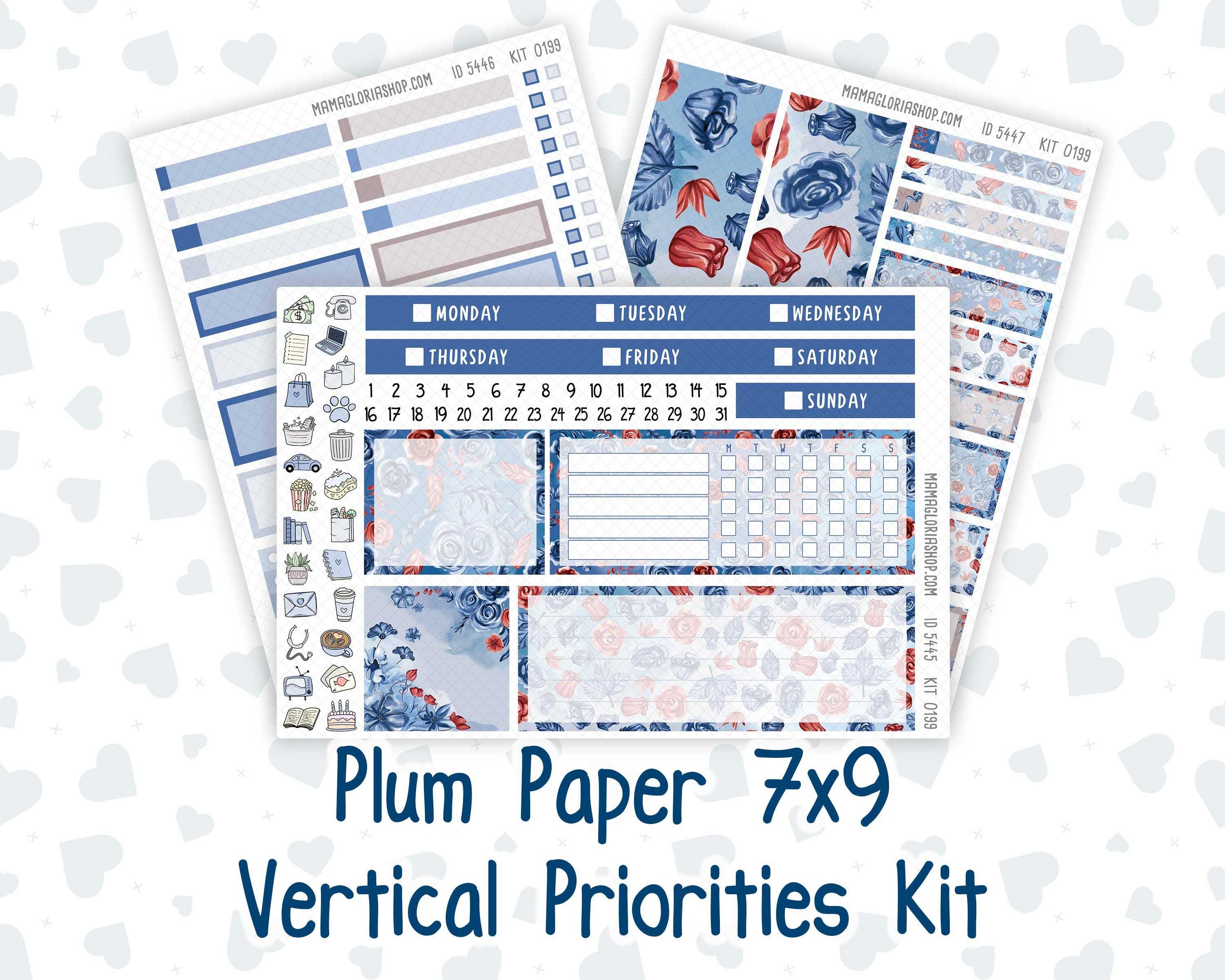 Kit 0199 - 7x9 Plum Paper Vertical Priorities -Icy Blossoms - December ...