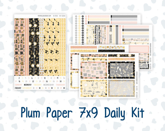 Kit 0200- 7x9 Plum Paper Daily - Golden Hour - Planner - January - New Year