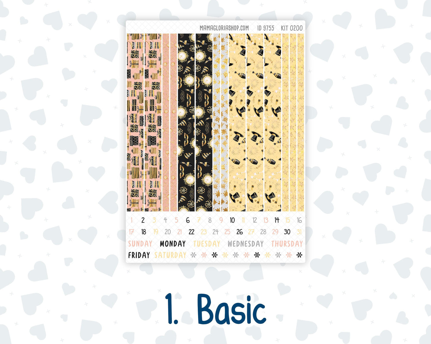 Kit 0200 A5 Plum Paper Daily - Golden Hour - Planner -January - New Year