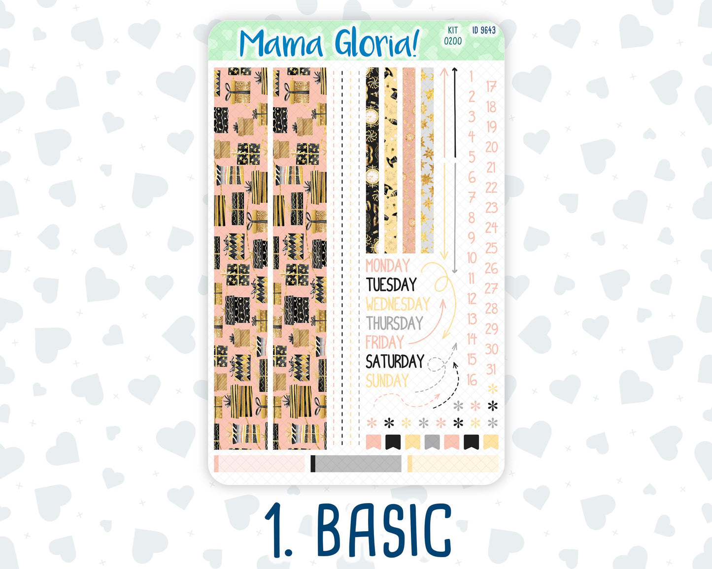 Kit 0200- 7x9 Compact Vertical - Golden Hour - Weekly - January - New Year