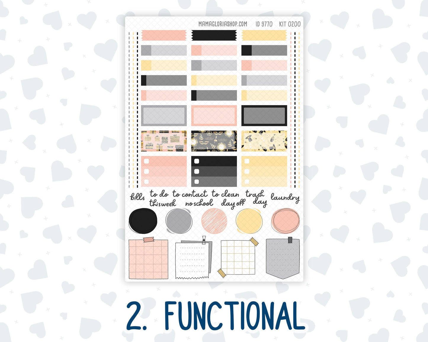 Kit 0200 Hobonichi Cousin – Weekly Kit – 1.3” Wide Columns - Golden Hour - January - New Year