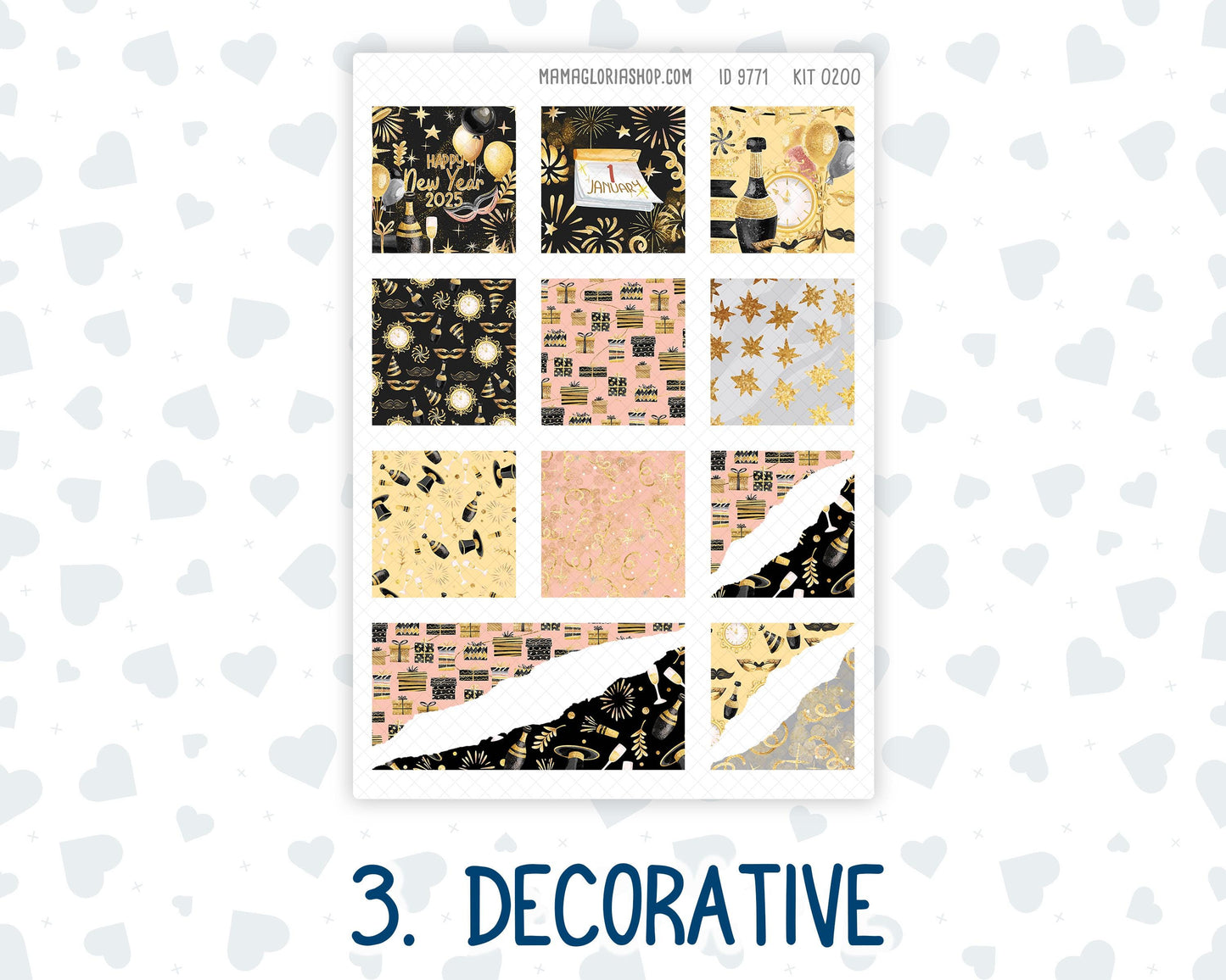 Kit 0200 Hobonichi Cousin – Weekly Kit – 1.3” Wide Columns - Golden Hour - January - New Year