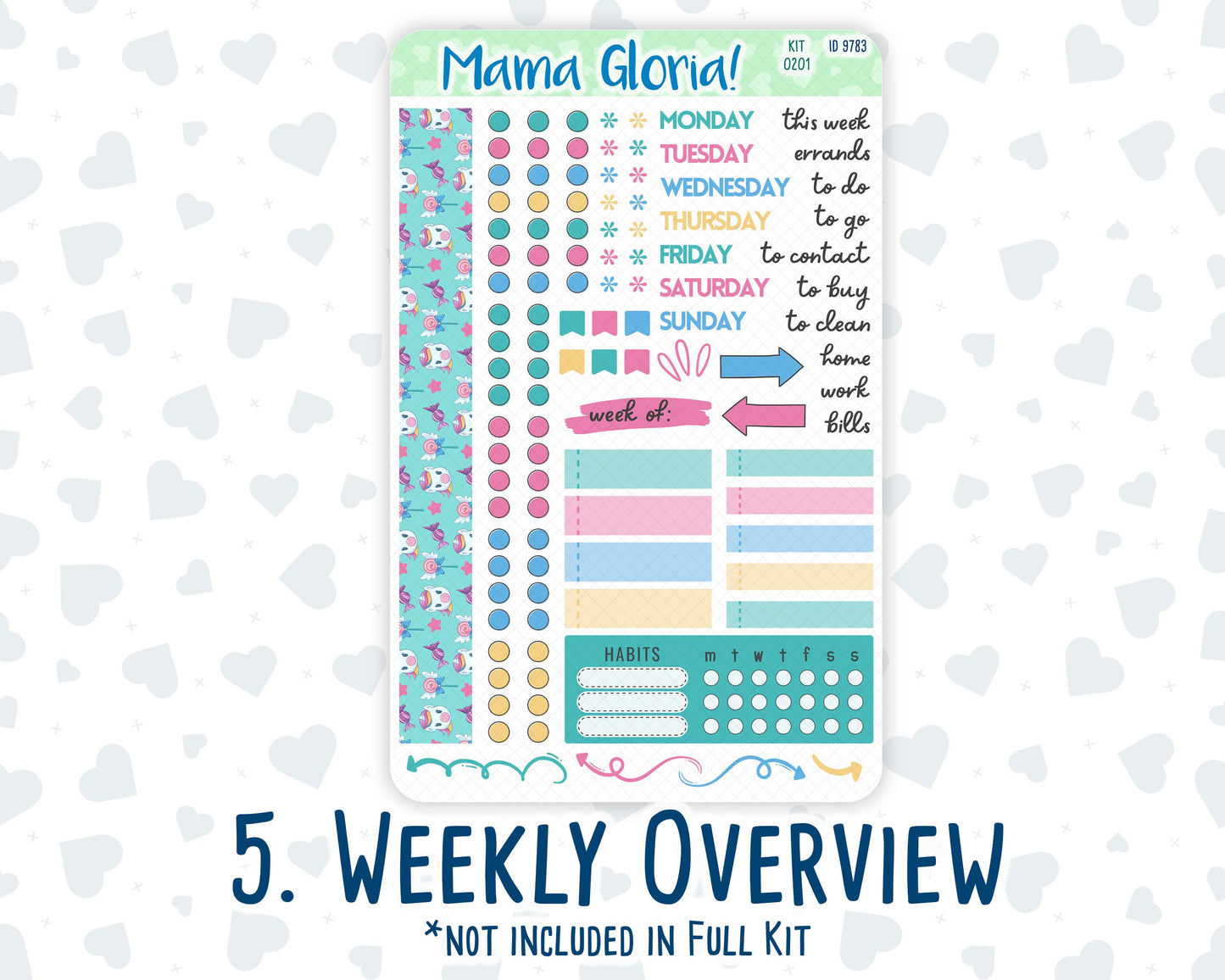 Kit 0201 - 7x9 Daily Duo - Dream Big - January - Planner