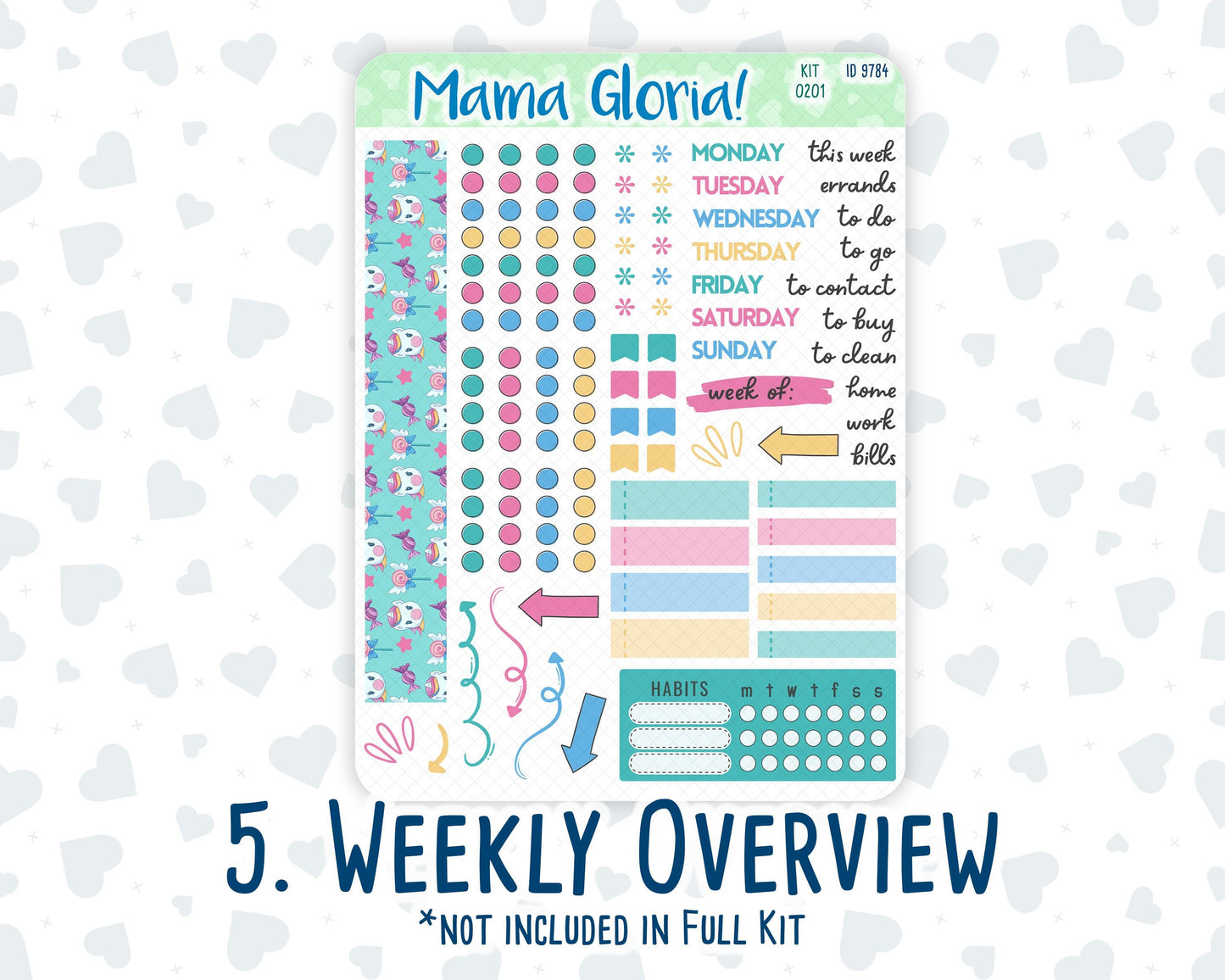 Kit 0201- A5 Daily Duo - Dream Big - January -Planner