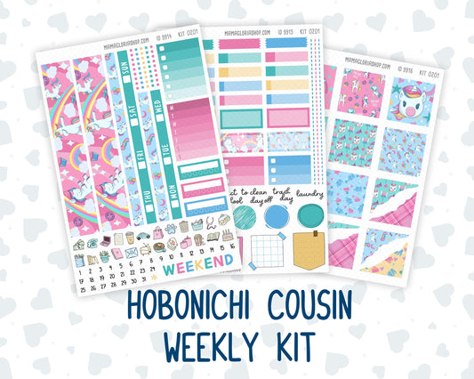 Kit 0201 Hobonichi Cousin – Weekly Kit – 1.3” Wide Columns - Dream Big - January