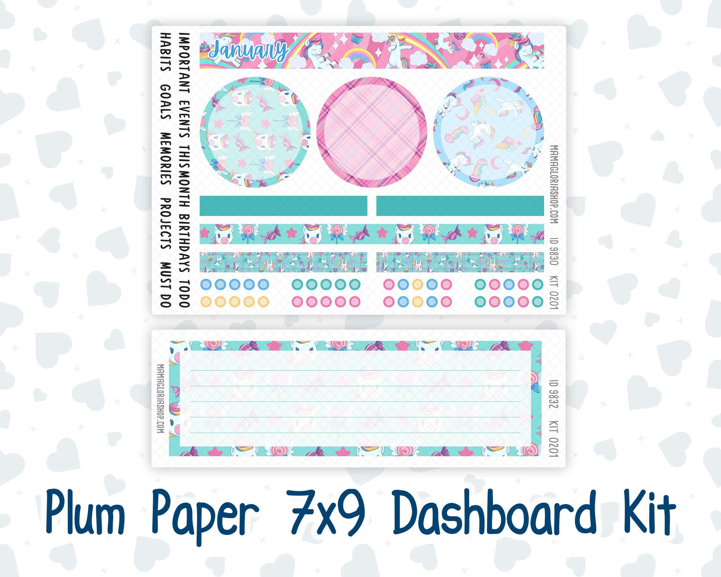 Kit 0201 Plum Paper 7x9 – Dashboard - Dream Big - January