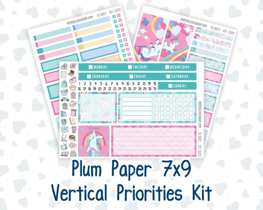 Kit 0201- 7x9 Plum Paper Vertical Priorities - Dream Big - January