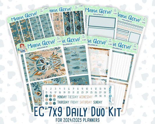 Kit 0202 - 7x9 Daily Duo - Folky Forest - January - Planner