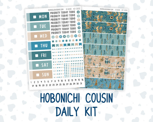 Kit 0202 Hobonichi Cousin – Daily Kit - Folky Forest - January