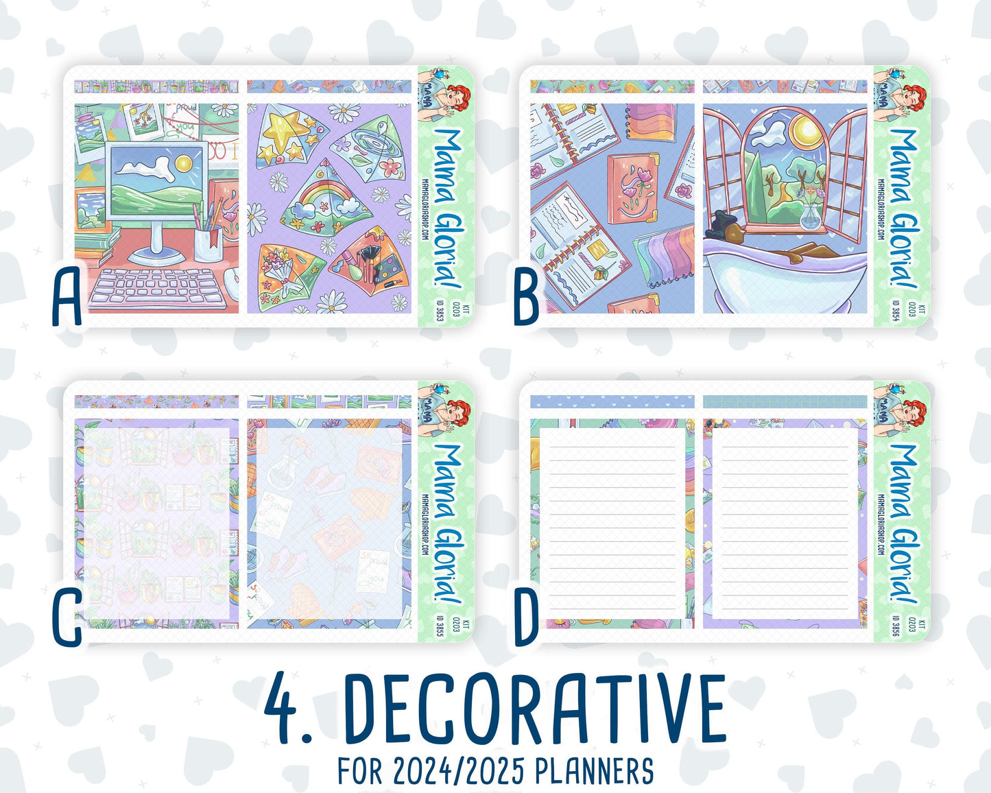 Kit 0203 - 7x9 Daily Duo - Self-Care - January - Planner