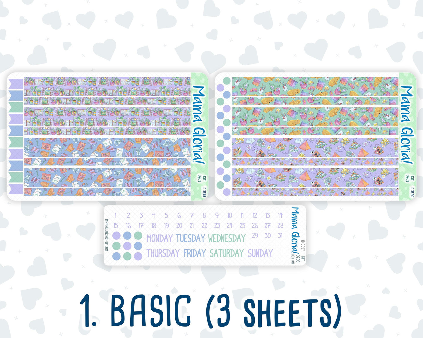 Kit 0203 - 7x9 Daily Duo - Self-Care - January - Planner