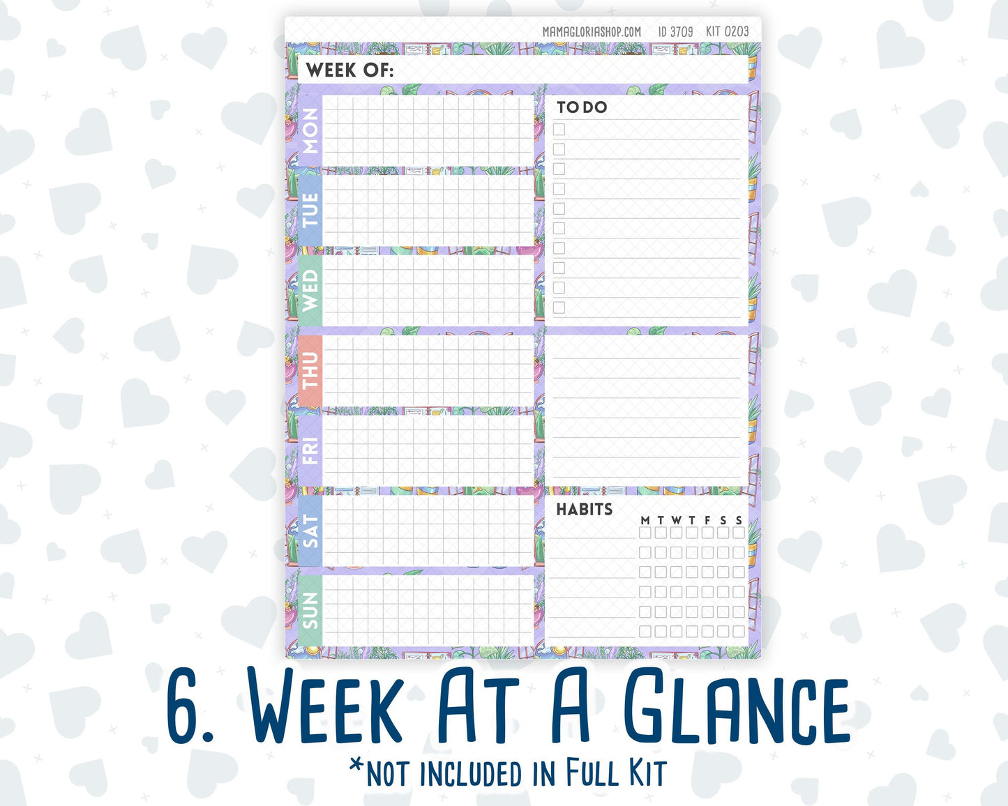Kit 0203 - 7x9 Daily Duo - Self-Care - January - Planner
