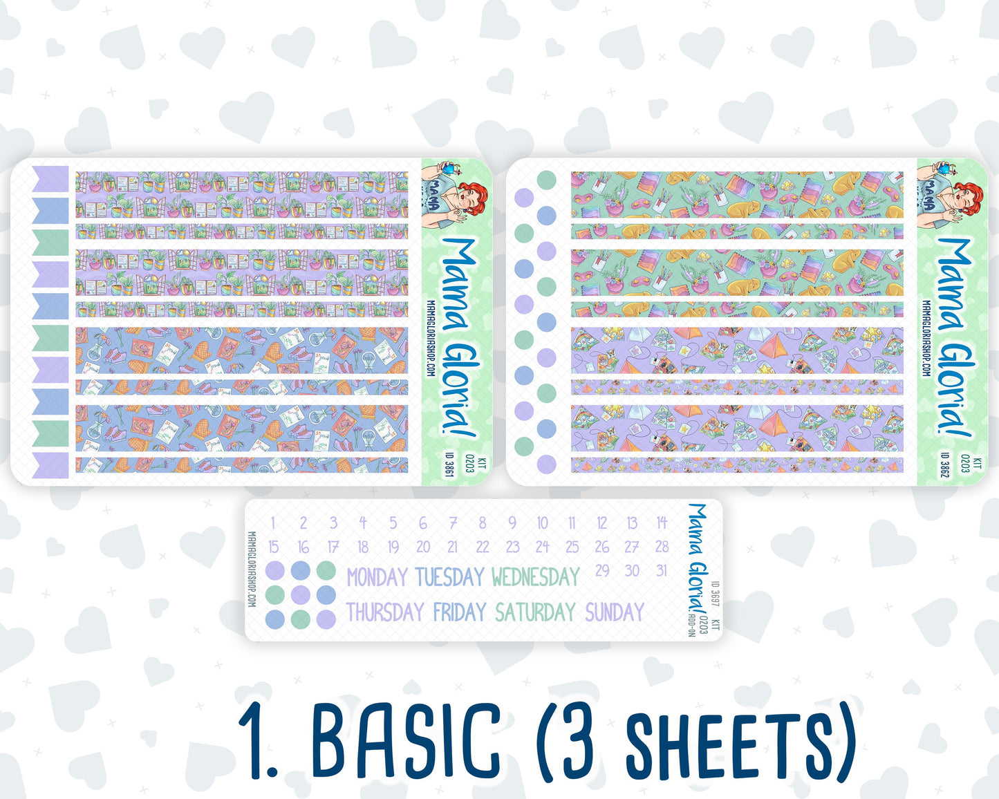 Kit 0203 - A5 Daily Duo - Self-Care - January -Planner
