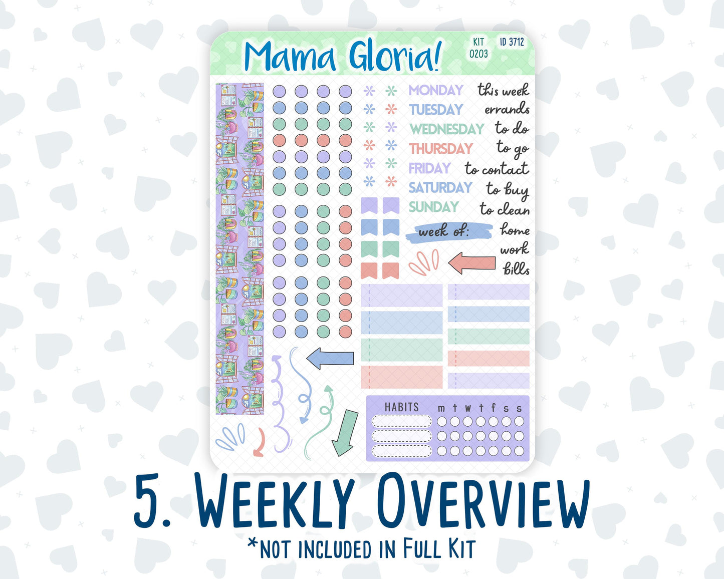 Kit 0203 - A5 Daily Duo - Self-Care - January -Planner