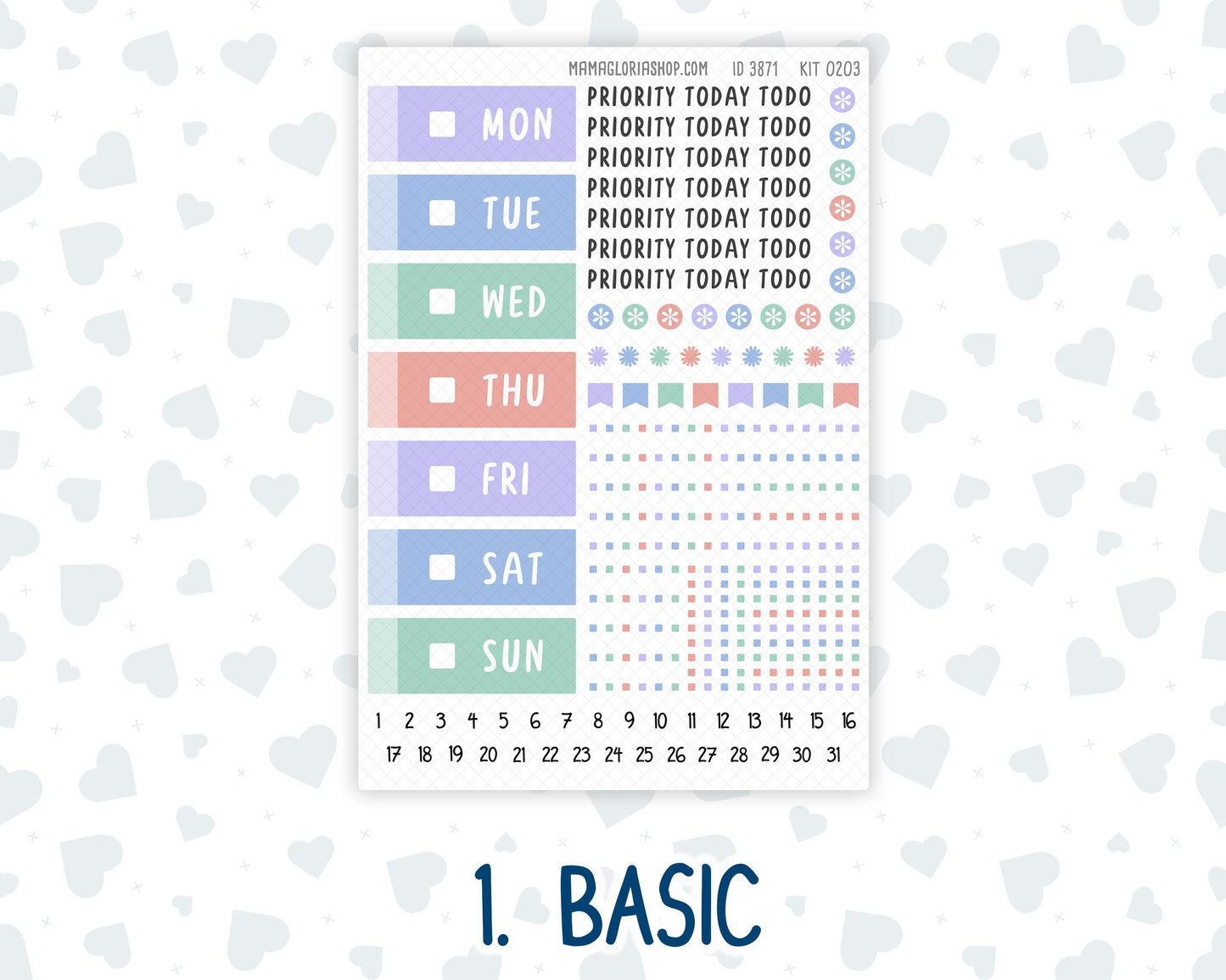 Kit 0203 Hobonichi Cousin – Daily Kit - Self-Care - January